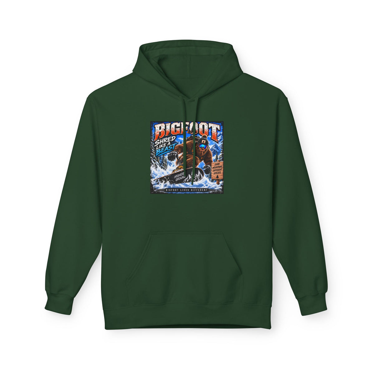 Bigfoot Sasquatch Graphic Hoodie | Mountain Forest Cryptid Design