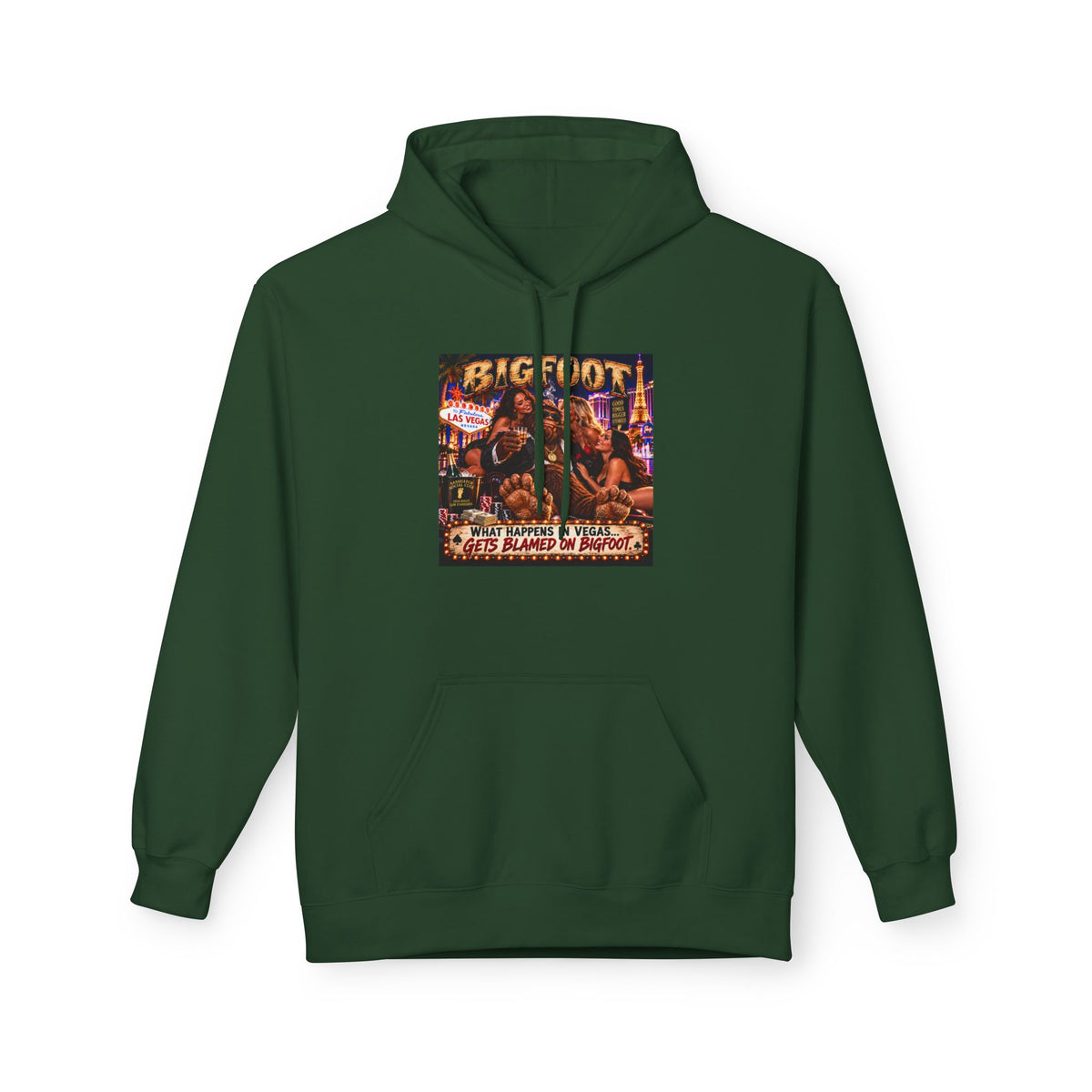 Bigfoot Sasquatch Night Out Hoodie | Vintage Cryptid Campfire Design