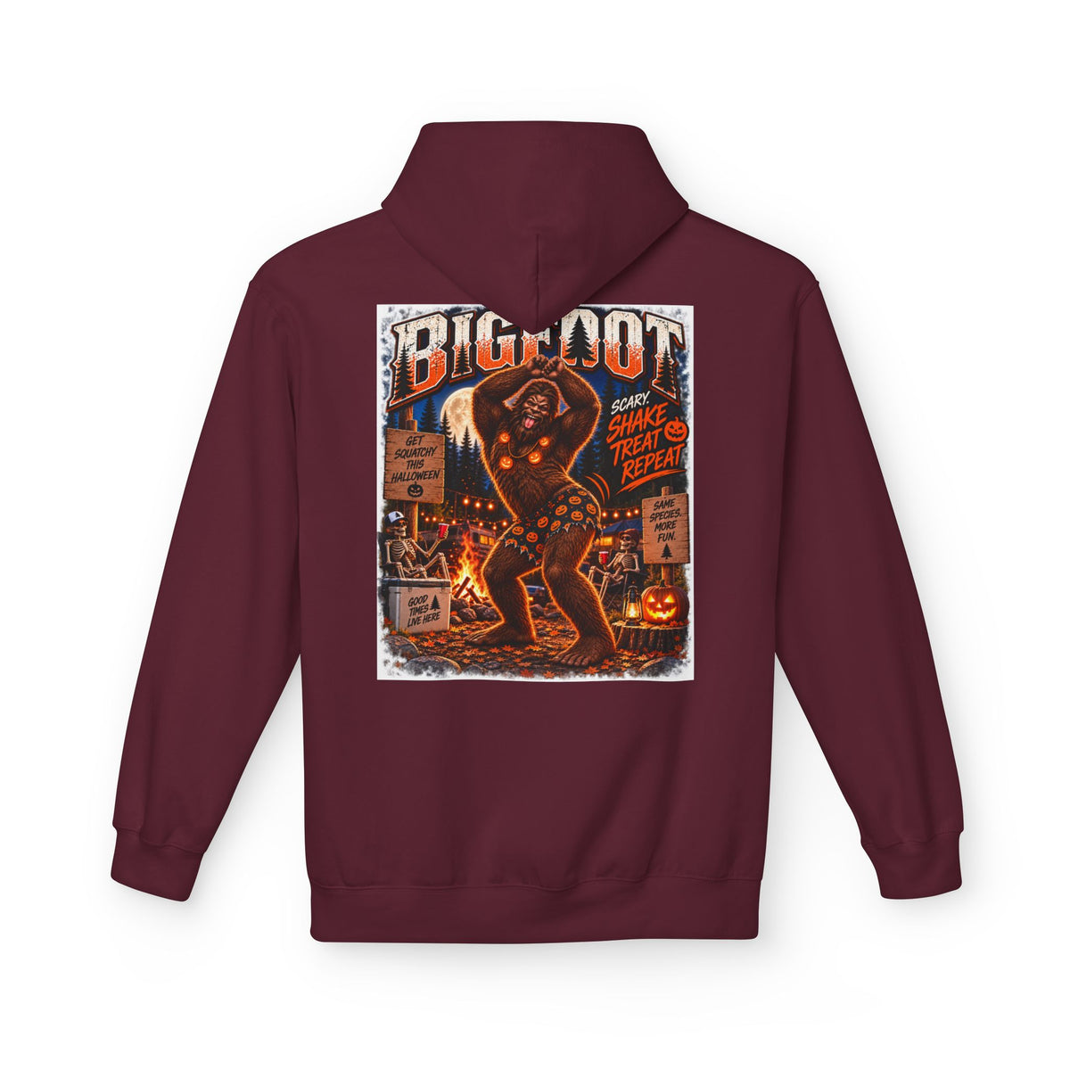 Back Print - Vintage Horror Movie Collage Hoodie | Retro B-Movie Poster Design