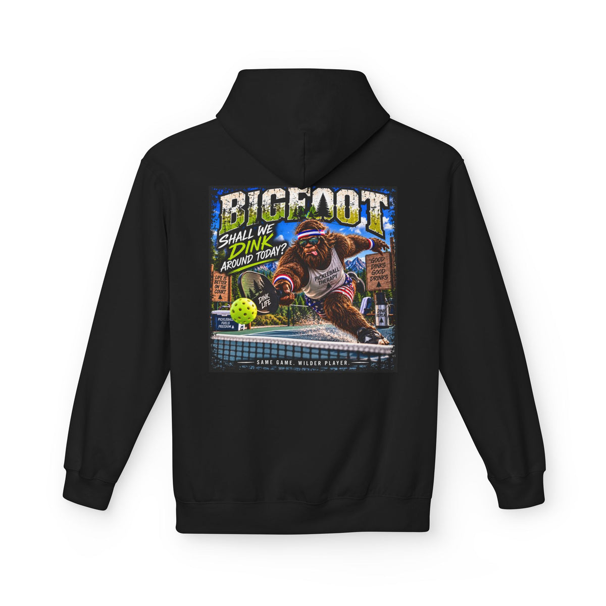 Back Print -  Bigfoot Comic Cover Hoodie | Sasquatch Retro Illustration
