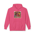 Big Lot Vintage Tropical Scene Hoodie | Sunset Palm Trees, Beach Road Sign