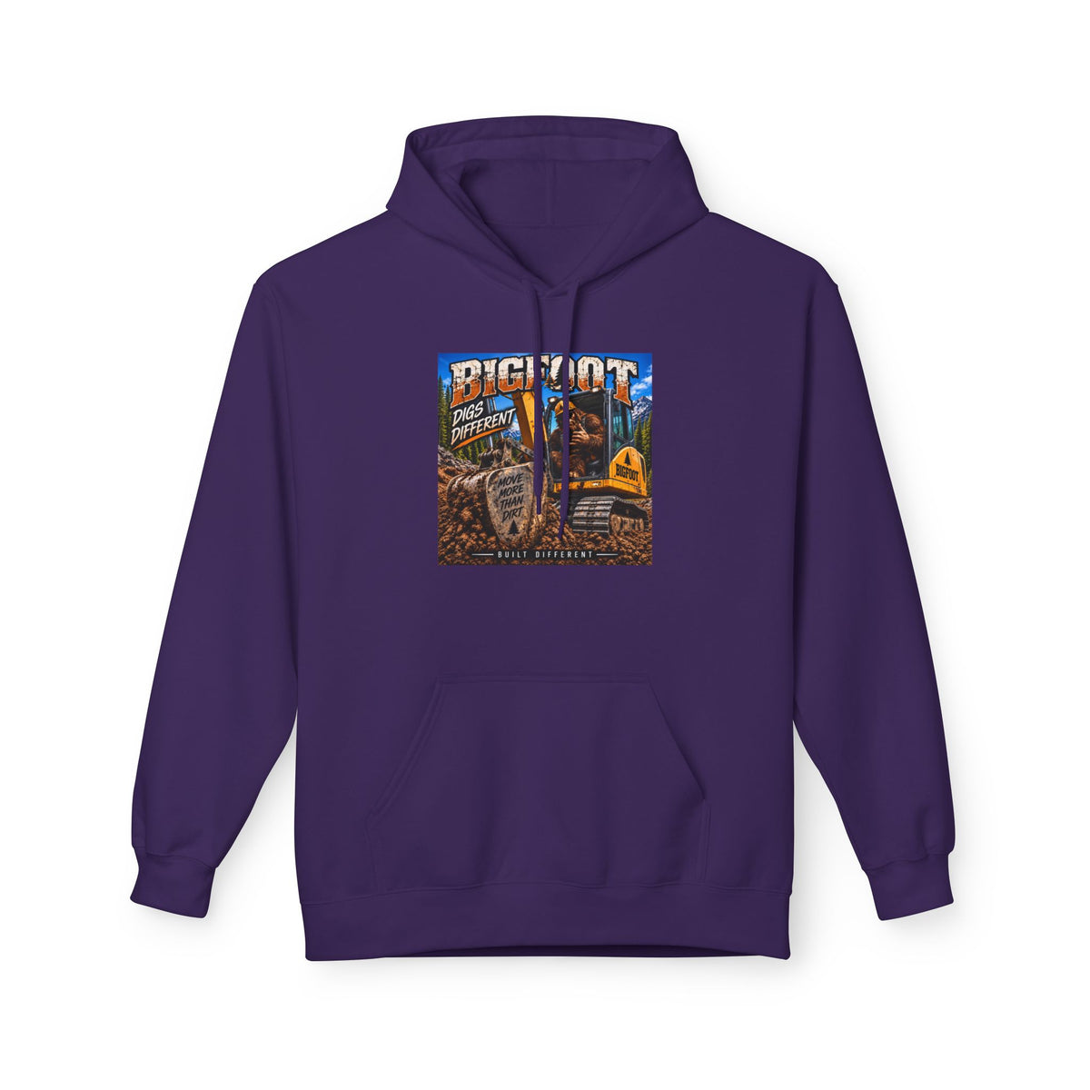 Bigfoot Adventure Illustration Hoodie | Retro Sasquatch Forest Design