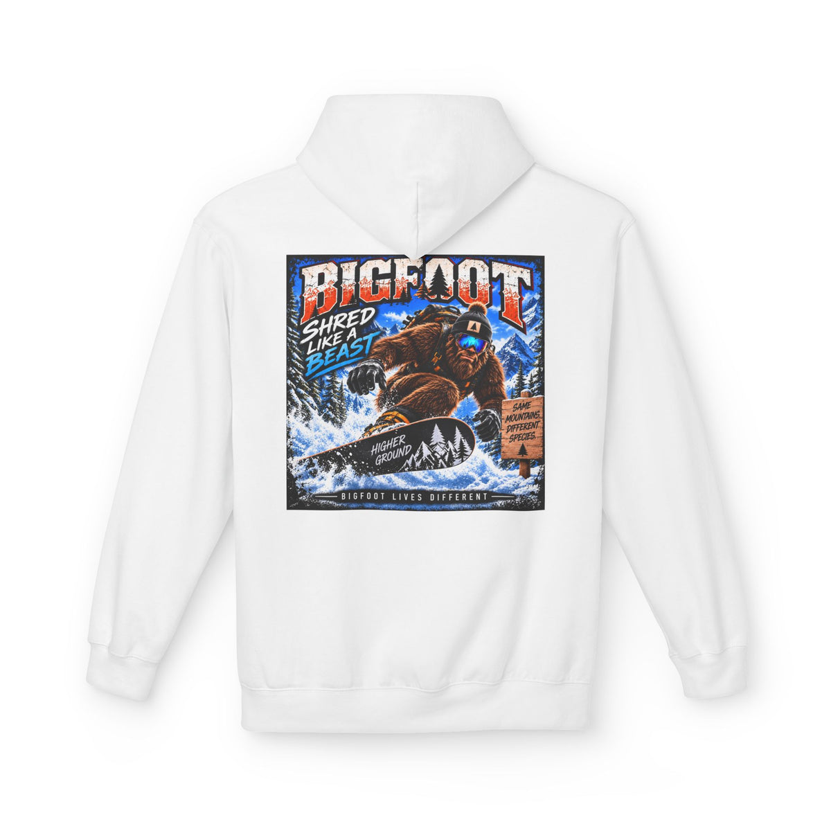Back Print -  Bigfoot Sasquatch Graphic Hoodie | Mountain Forest Cryptid Design