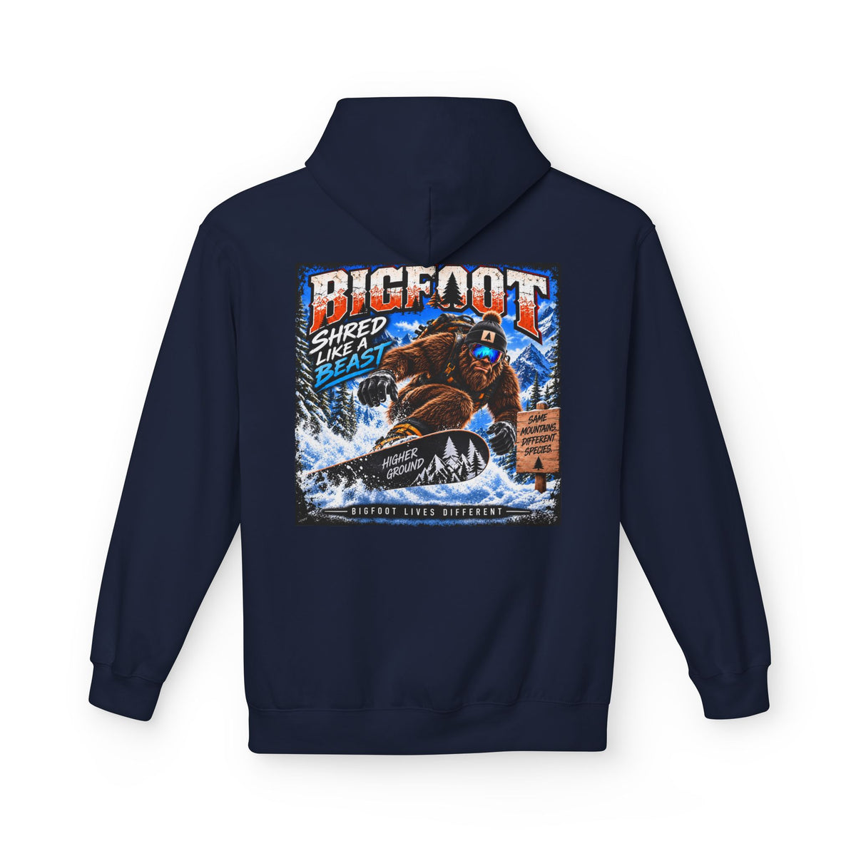 Back Print -  Bigfoot Sasquatch Graphic Hoodie | Mountain Forest Cryptid Design