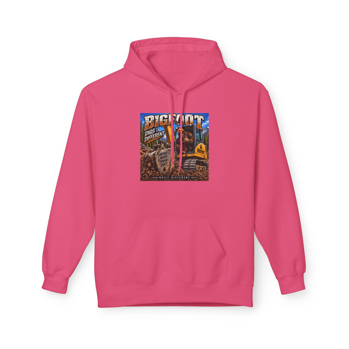Bigfoot Adventure Illustration Hoodie | Retro Sasquatch Forest Design