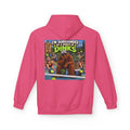 Back Print - I'm Surrounded by Dinos Hoodie | Retro Cartoon Dinosaur Illustration