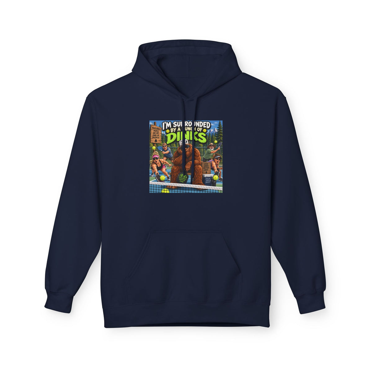 I'm Surrounded by Dinos Hoodie | Retro Cartoon Dinosaur Illustration