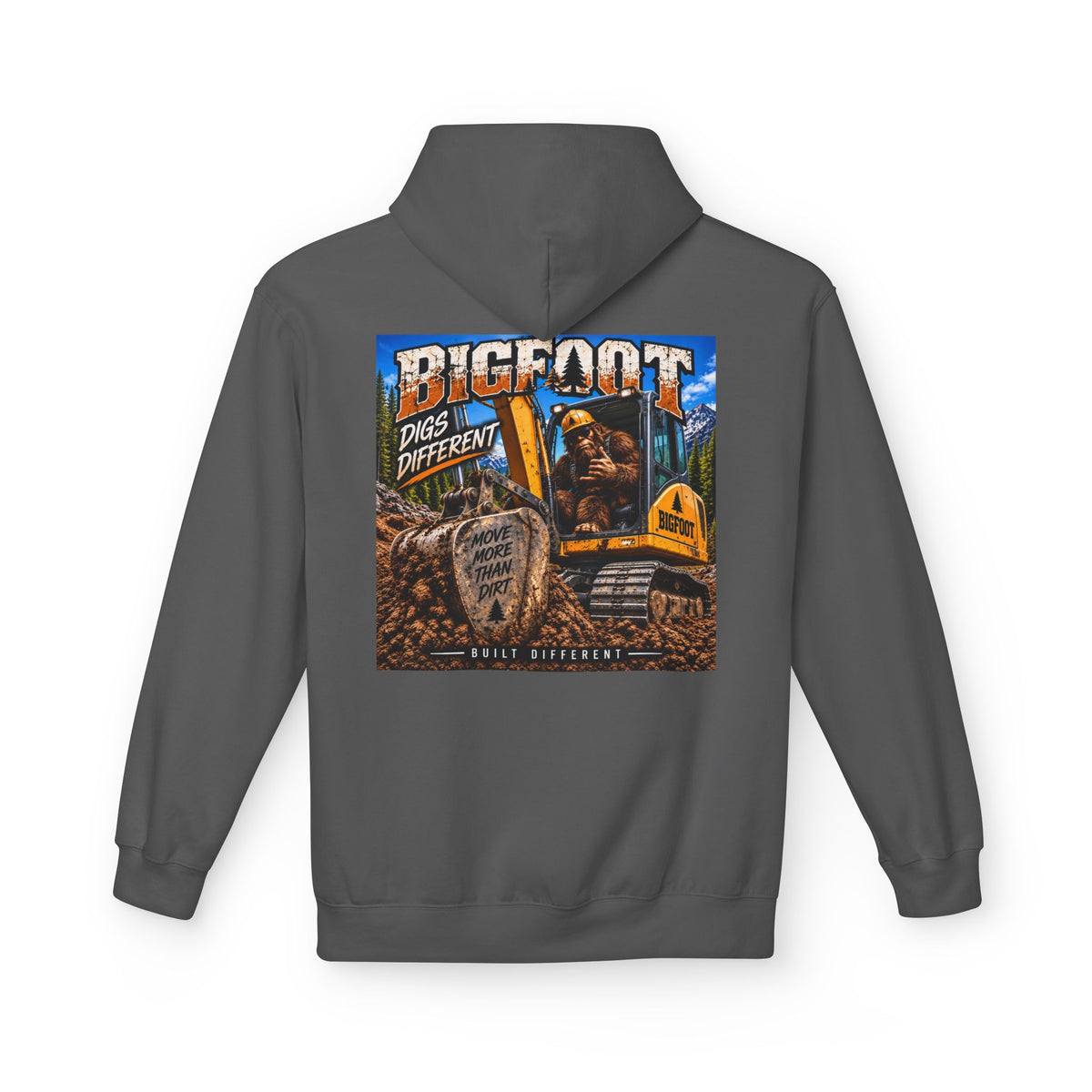 Back Print -  Bigfoot Adventure Illustration Hoodie | Retro Sasquatch Forest Design