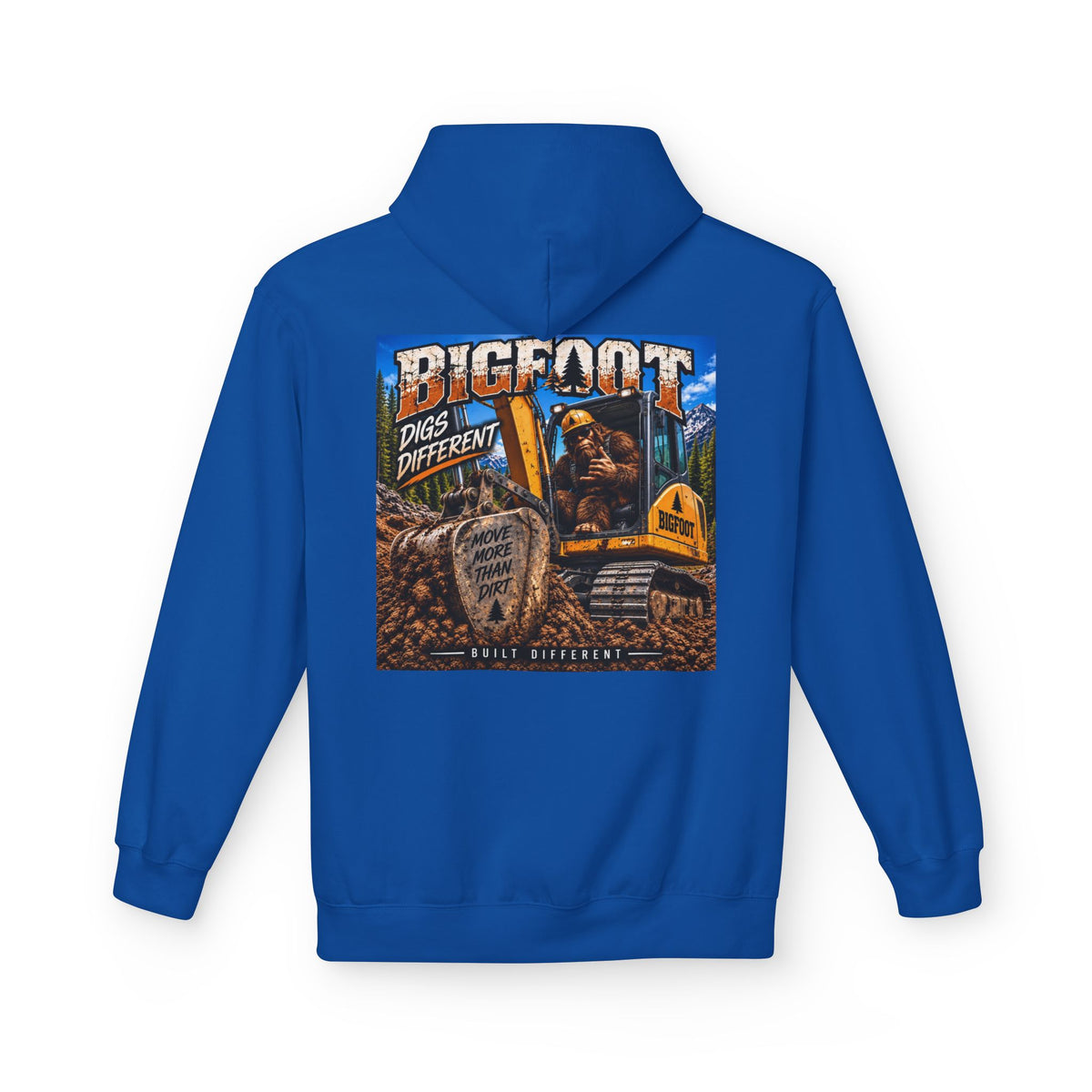 Back Print -  Bigfoot Adventure Illustration Hoodie | Retro Sasquatch Forest Design