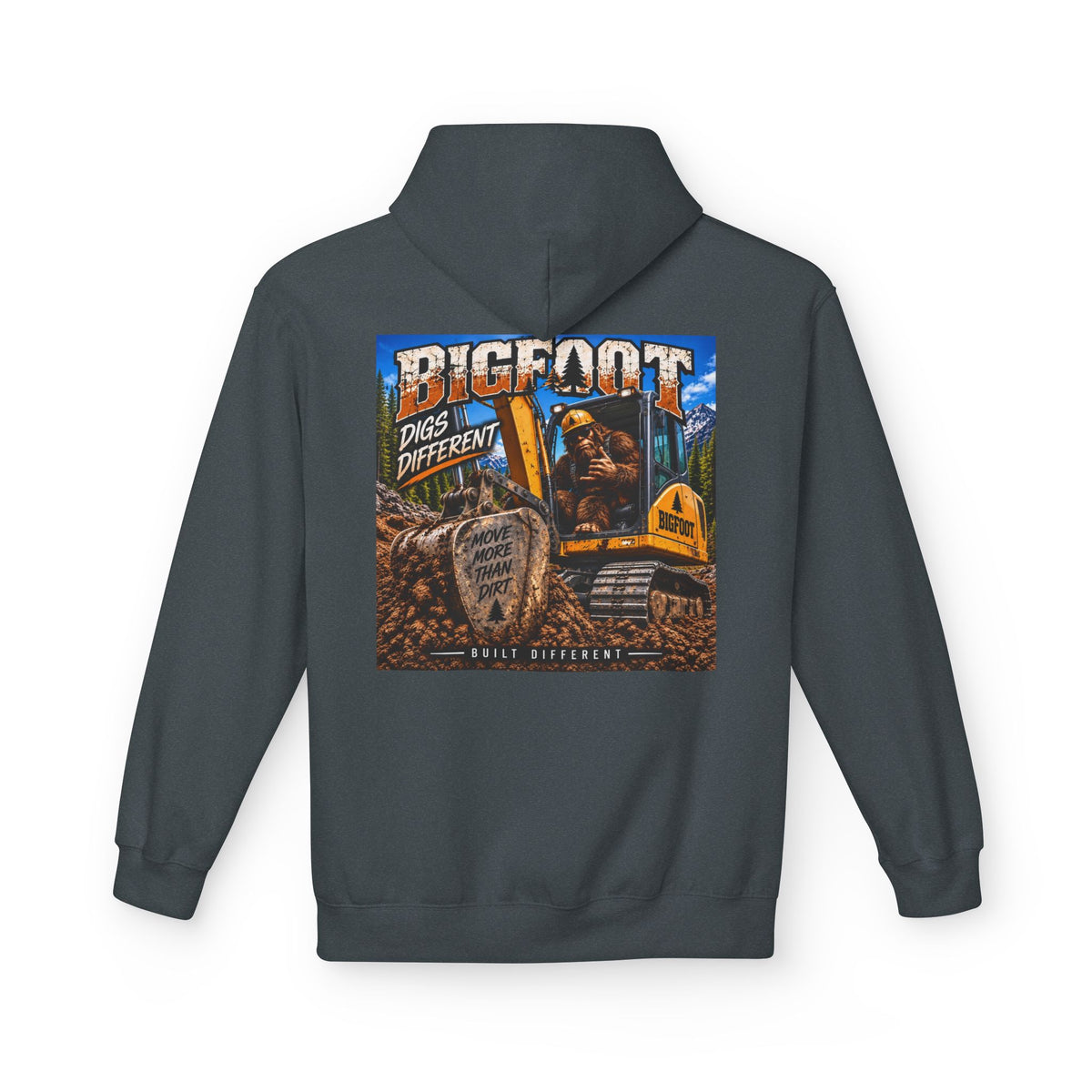 Back Print -  Bigfoot Adventure Illustration Hoodie | Retro Sasquatch Forest Design