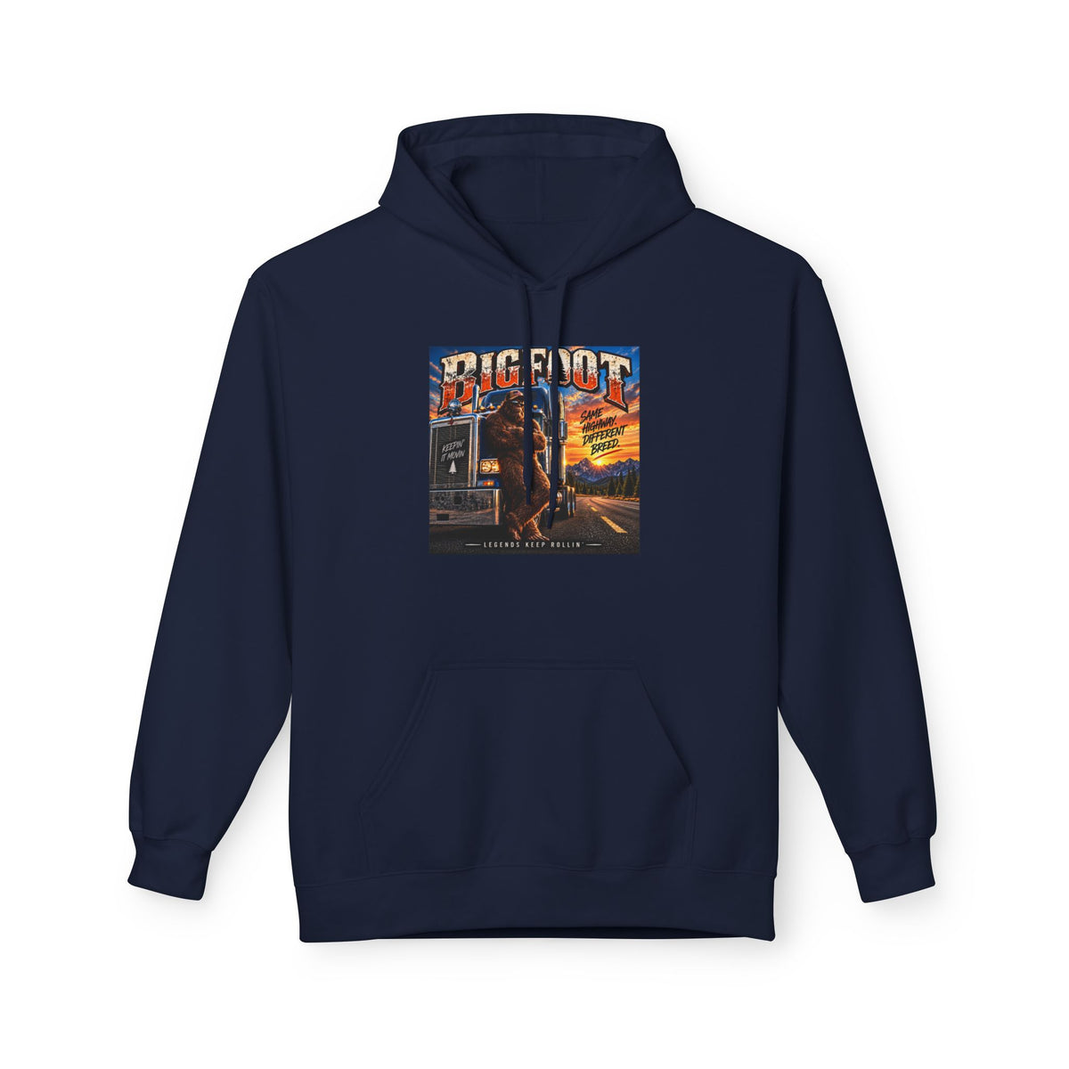Bigfoot Road Trip Hoodie | Retro Neon Sasquatch Poster