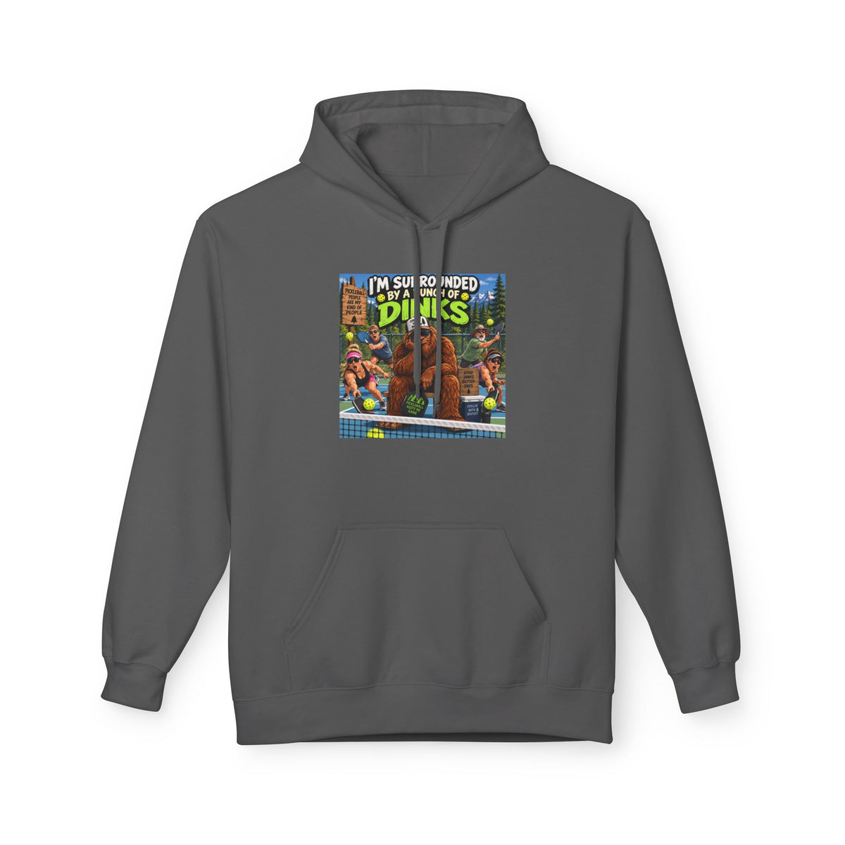 I'm Surrounded by Dinos Hoodie | Retro Cartoon Dinosaur Illustration